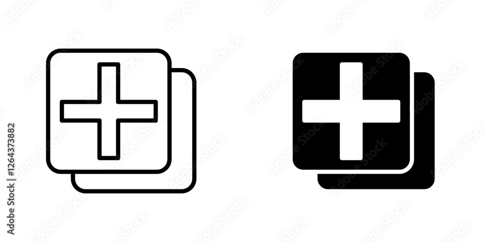 Add apps icons. stroke line and black solid icons Add apps icons. stroke line and black solid icons