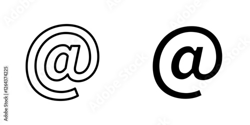 At icons. stroke line and black solid icons