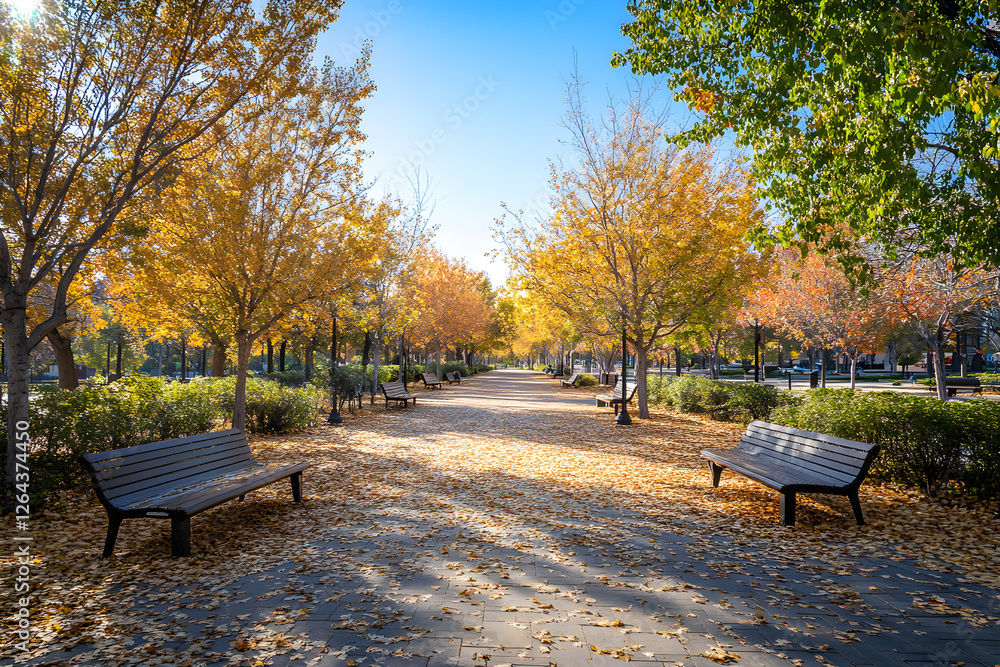 Urban Oasis: A Harmonious Blend of Natural Resources and City Life in Autumn Urban Oasis: A Harmonious Blend of Natural Resources and City Life in Autumn