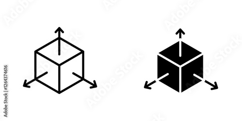 Bim icons. stroke line and black solid icons