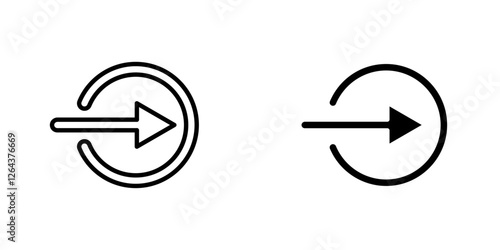 Enter icons. stroke line and black solid icons