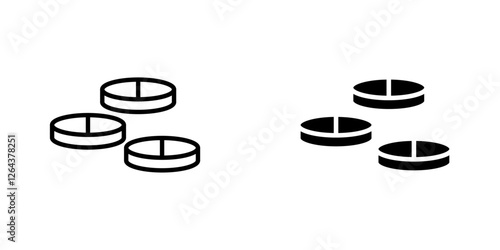 Medicine icons. stroke line and black solid icons