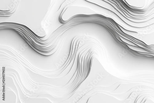 Topographic map patterns background, topography line map. White wave paper curved reliefs abstract background, Abstract topographic contours map background