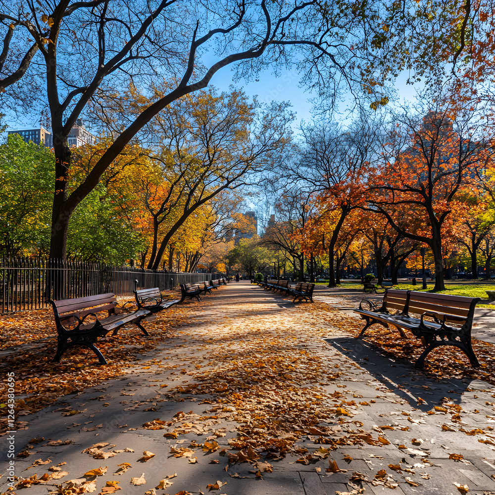 Urban Oasis: A Harmonious Blend of Natural Resources and City Life in Autumn Urban Oasis: A Harmonious Blend of Natural Resources and City Life in Autumn