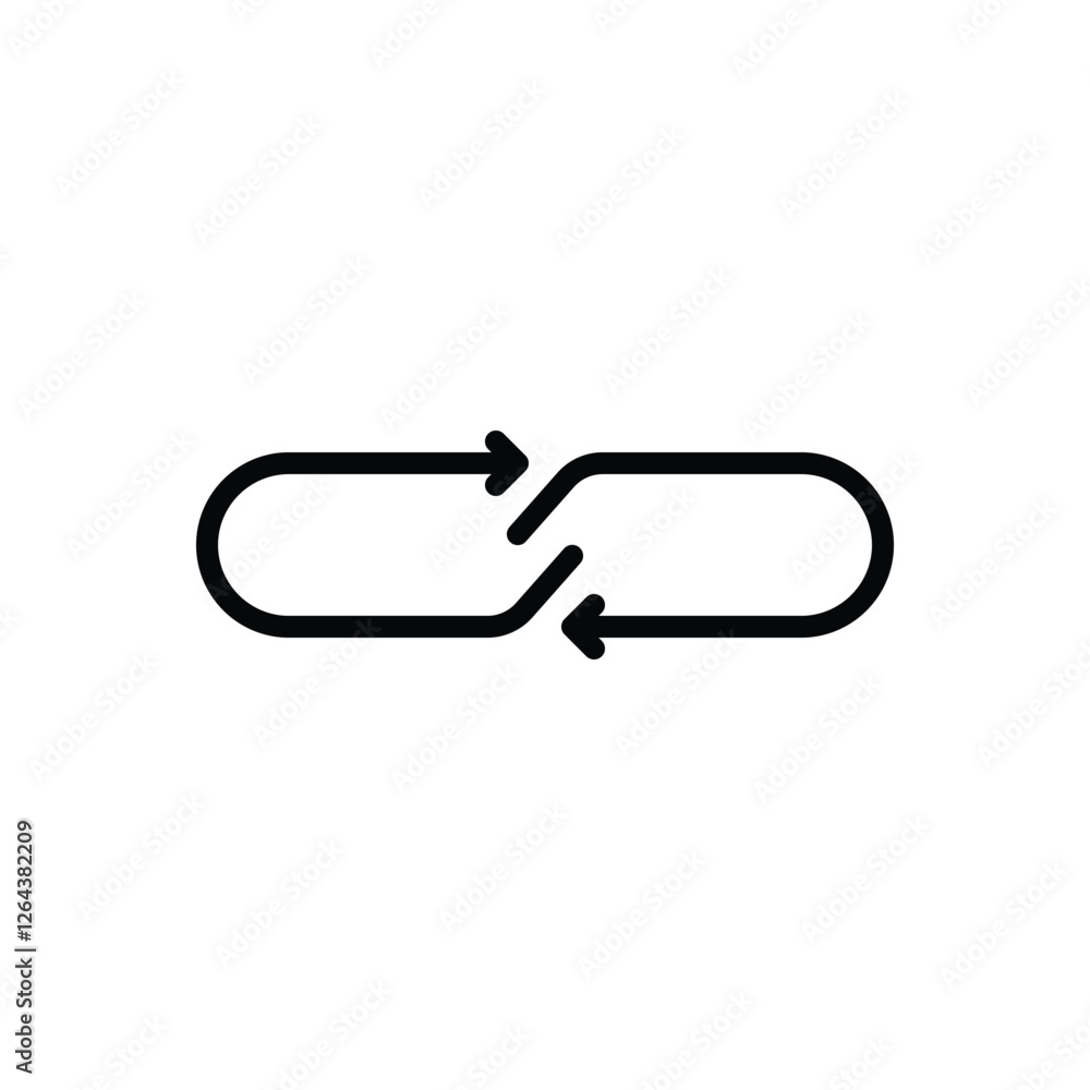 Black line icon for link Black line icon for link