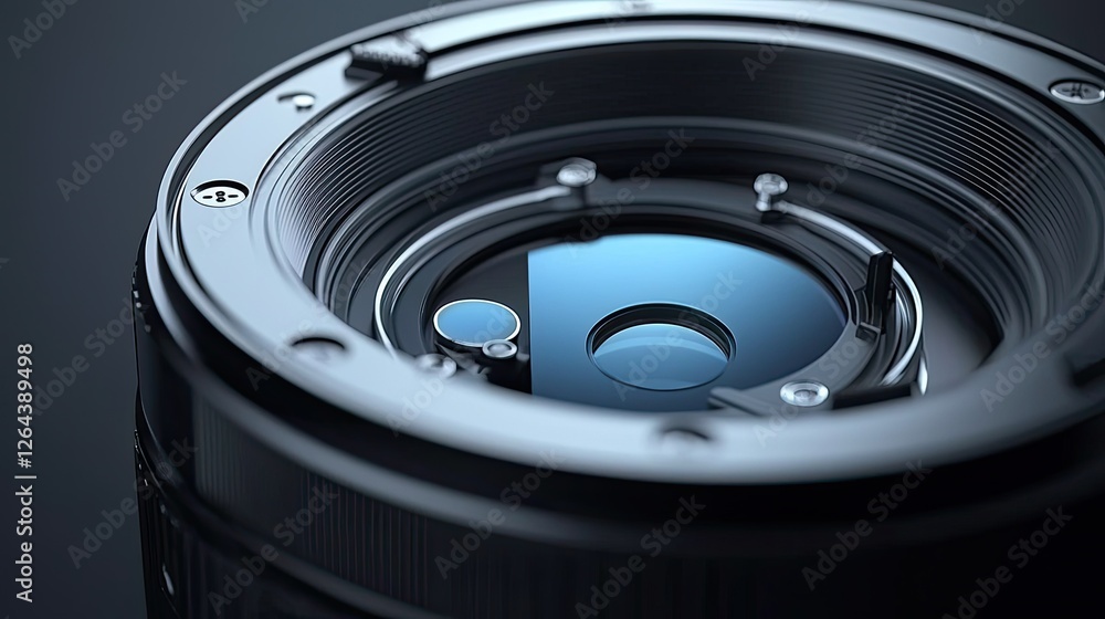 a smart camera lens featuring precision optics and visible autofocus mechanisms, representing advanced photography equipment. a smart camera lens featuring precision optics and visible autofocus mechanisms, representing advanced photography equipment.