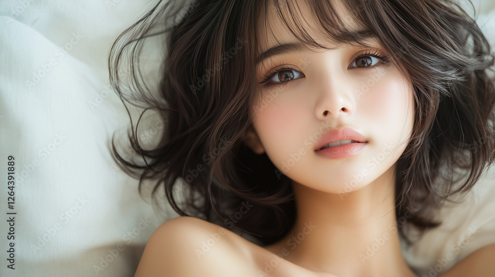 Naklejka premium 美しさ, 顔, モデル, 笑う, ファッション, 人々, 髪の毛, 笑みを浮かべている, 人, ブルネット, シティ, アウトドア, 通り, ライフスタイル, 淑女, 1, 頭, ハピネス, 化粧,女, 美しさ, 髪の毛, モデル, ファッション, 顔, うっとりさせる魅力, 化粧, 人, ドレス, ブルネット, 肌, 唇, 化粧, 淑女, 目, 暗い, 黒, ふしだらな, スタジオ, 好色