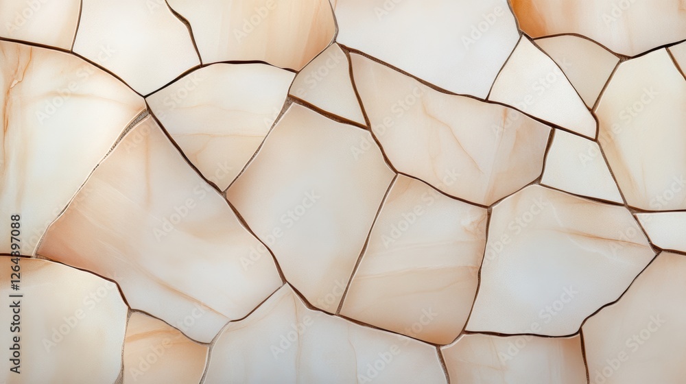 A close-up view of a decorative stone surface featuring abstract, irregular shapes in soft, warm hues, Ideal for backgrounds in design projects, articles on interior decor A close-up view of a decorative stone surface featuring abstract, irregular shapes in soft, warm hues, Ideal for backgrounds in design projects, articles on interior decor