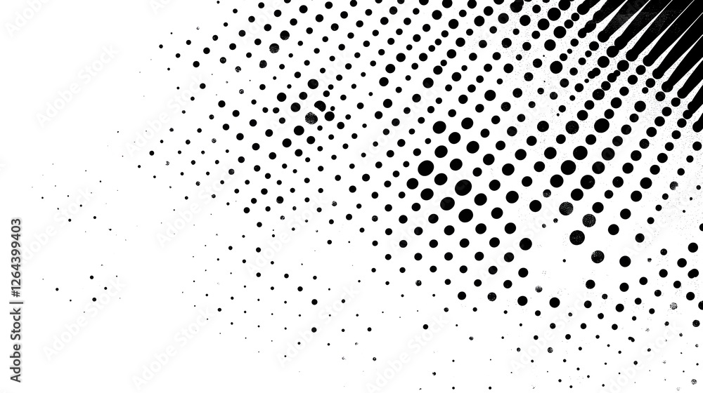 Monochromatic halftone pattern with geometric dots diagonal lines and gradient effects Suitable for abstract and modern design elements including branding marketing user interfaces web design Monochromatic halftone pattern with geometric dots diagonal lines and gradient effects Suitable for abstract and modern design elements including branding marketing user interfaces web design