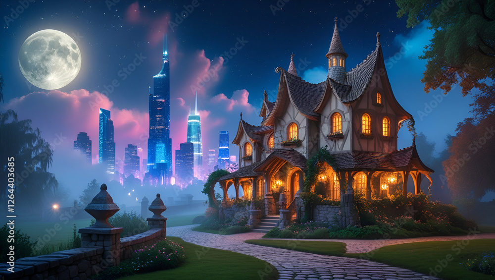 Fototapeta premium castle in the night