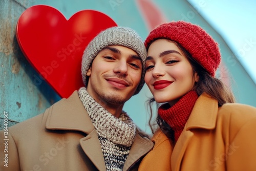 Valentine's day, affectionate couple: breathtaking bold image of loving middle eastern young couple. Commercial commercial visual idea layout. Sign of love and affection. Flirty couple. photo