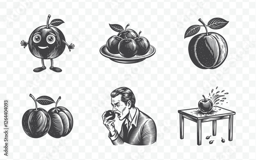 Majestic Plum Silhouette Vector Art