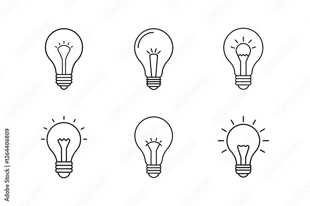 smart light bulb line art vector illustration smart light bulb line art vector illustration