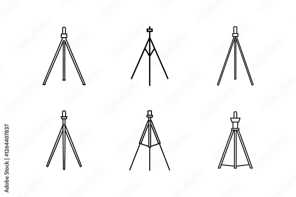 tripod icon line art vector illustration tripod icon line art vector illustration