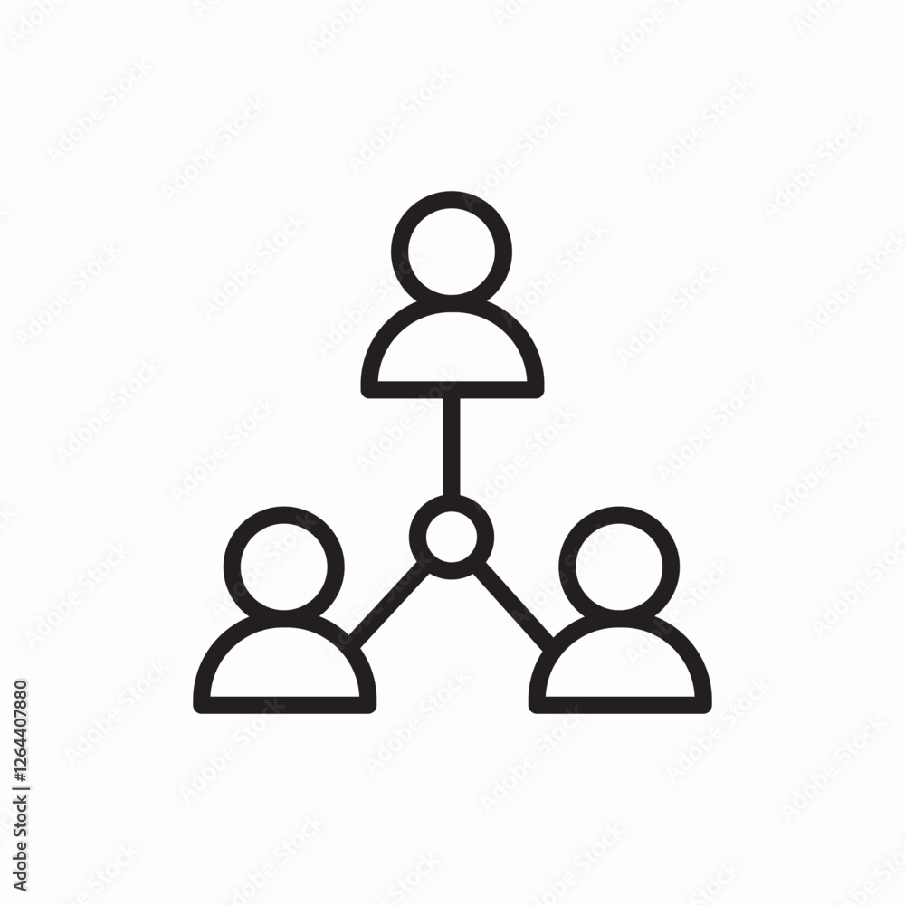 Network hierarchy structure icon vector sign Network hierarchy structure icon vector sign