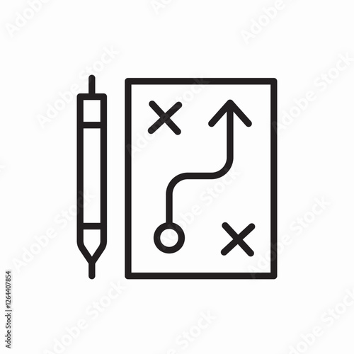 Strategy planning chess icon vector sign