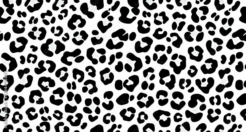 Fototapeta premium white Leopard spots pattern background texture, dots, cheetah, animals, design, Generative AI same