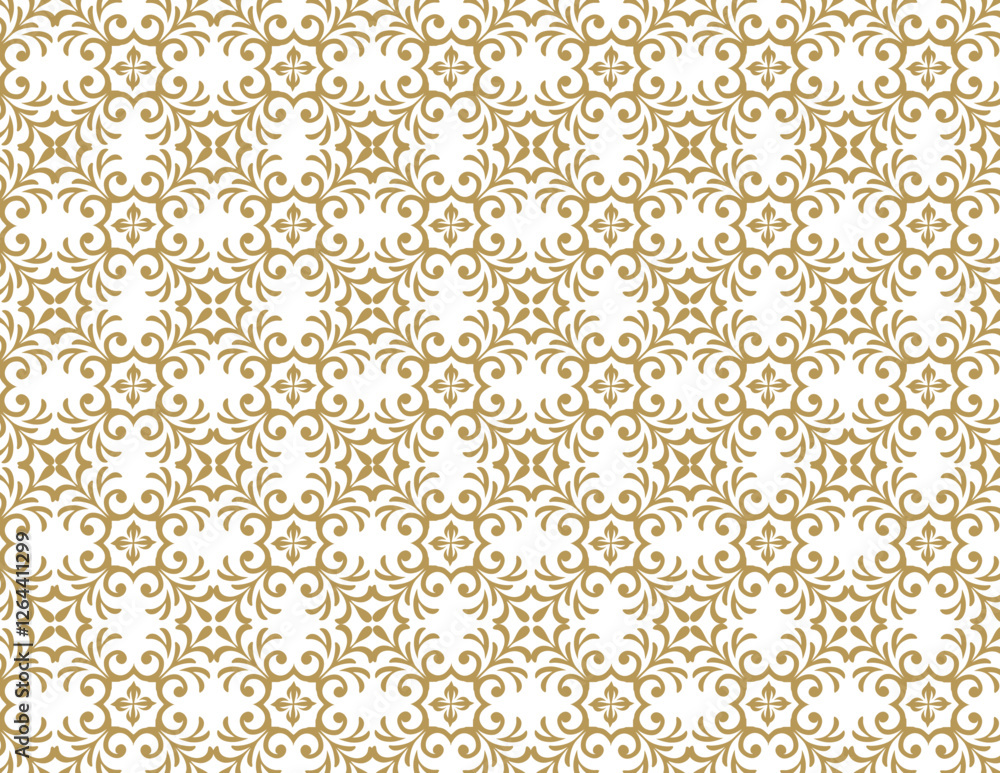 Elegant golden damask pattern Elegant golden damask pattern