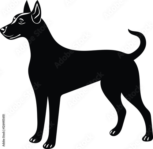 Silhouette vector of dog