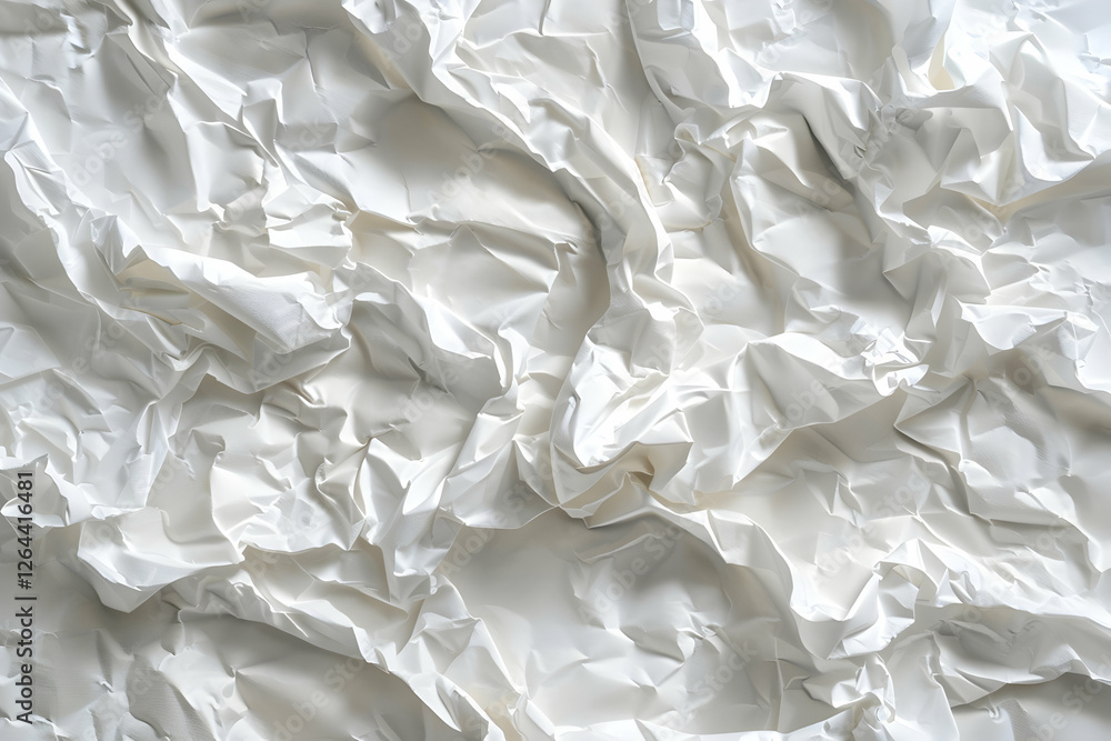 Crumpled white paper texture showcasing intricate folds and shadows, ideal for backgrounds (11) Crumpled white paper texture showcasing intricate folds and shadows, ideal for backgrounds (11)