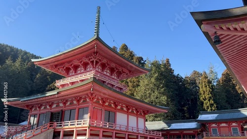 京都の比叡山延暦寺のお寺の風景