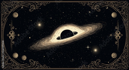 Celestial Map, Star Chart, Vintage Style, Astronomical Illustration, Cosmic Art, Planet Map, Constellation Art, Decorative Cartography, Educational Design, Star Map, Celestial Design, Vintage Chart