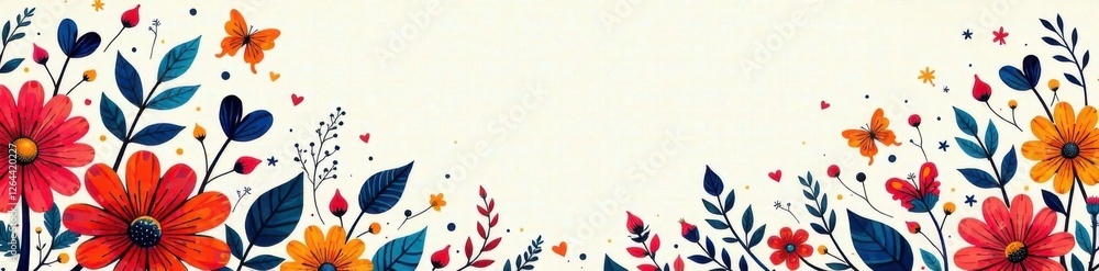 Fototapeta premium Whimsical Hand Drawn Flourish with Geometric Shapes, typographic, whimsical, hand drawn