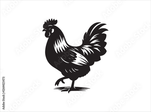 "Hen Silhouette Vector Collection Simple Chicken Outline for Farm and Rustic Designs"