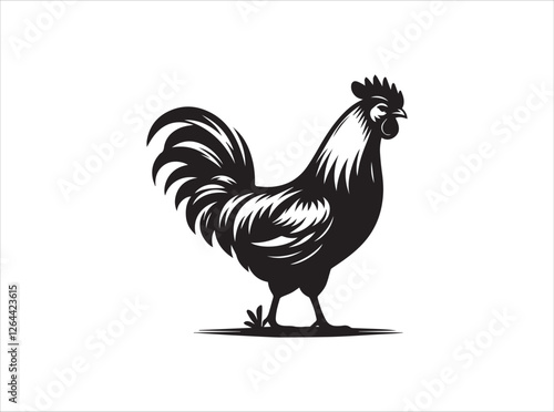 "Hen Silhouette Vector Collection Simple Chicken Outline for Farm and Rustic Designs"