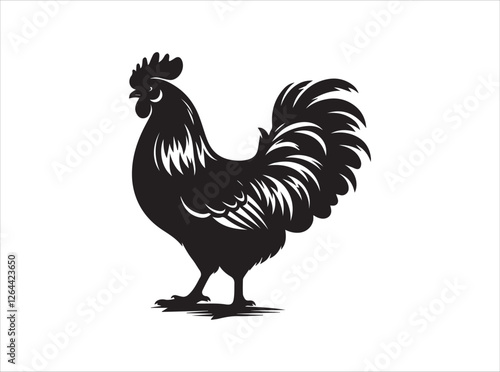 "Hen Silhouette Vector Collection Simple Chicken Outline for Farm and Rustic Designs"