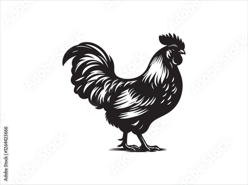 "Hen Silhouette Vector Collection Simple Chicken Outline for Farm and Rustic Designs"