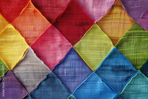 Rainbow traingle pattern texture accessories patchwork. photo