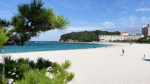 日本の和歌山県白良浜のビーチFIX固定