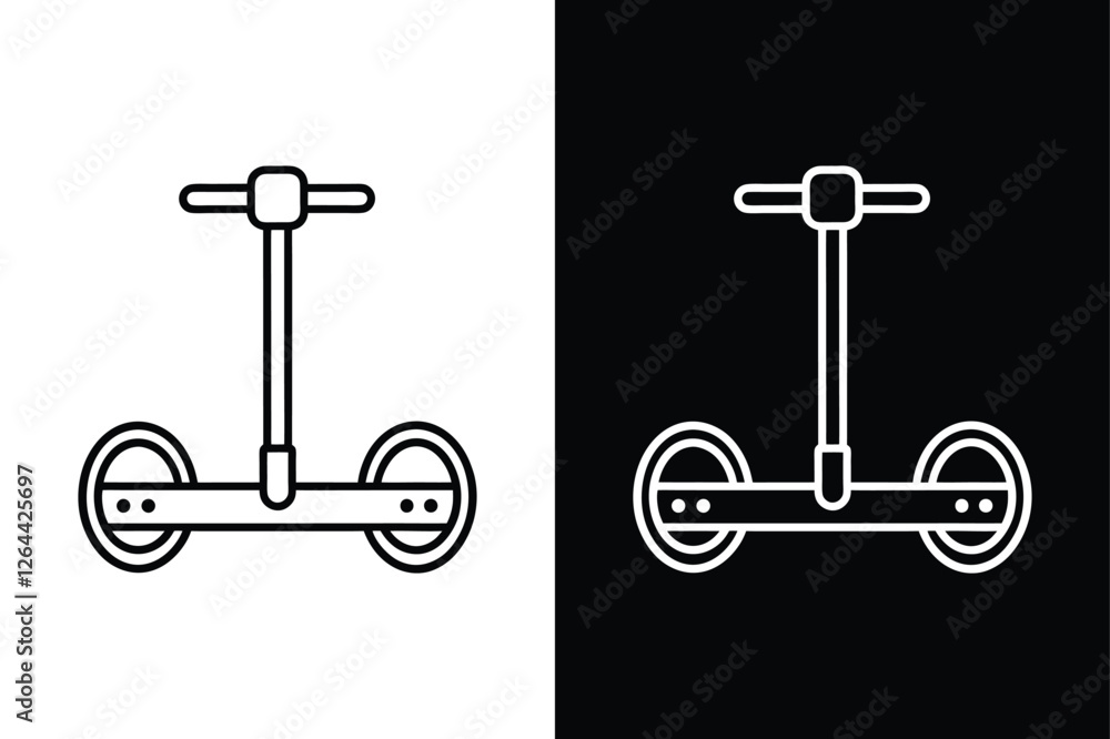 Line Art Segway Icon Clean & Modern Look Line Art Segway Icon Clean & Modern Look