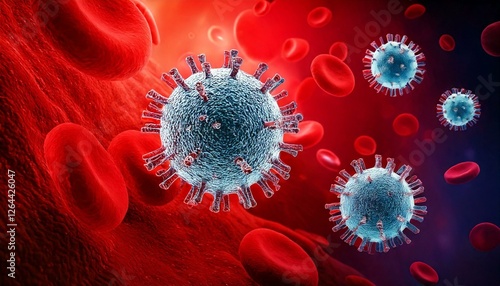 Virus cells impacting blood a scientific exploration of infection dynamics