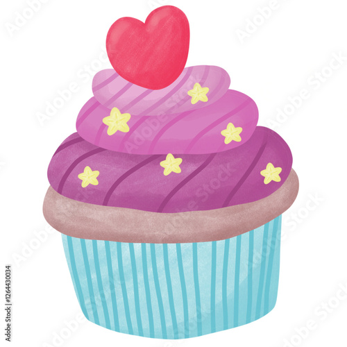 cupcake with pink icing
