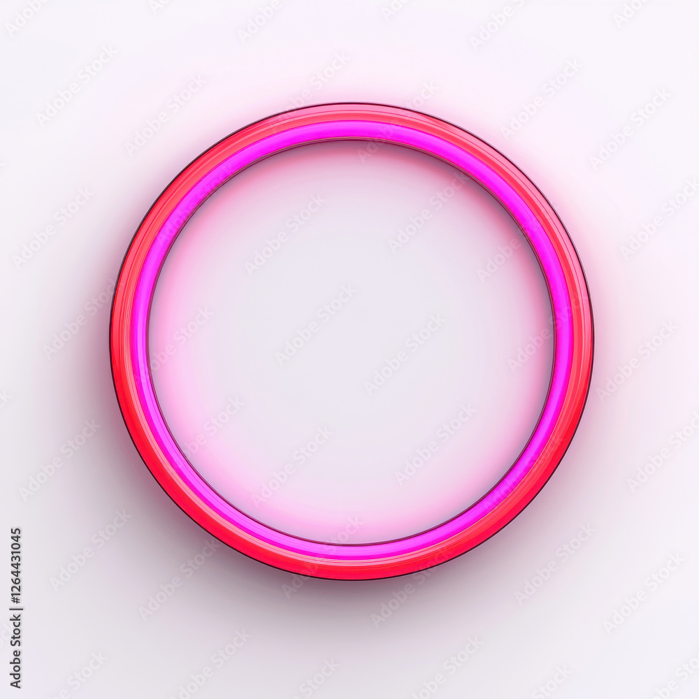 Obraz premium Glowing pink and red circular gradient design on white