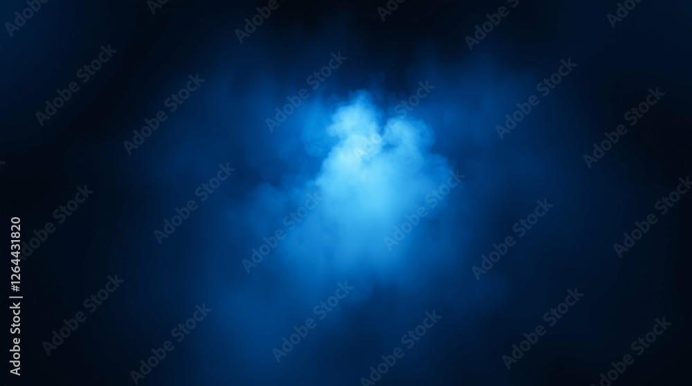 Abstract volumetric lighting with dark backdrop evokes dramatic blue depths Abstract volumetric lighting with dark backdrop evokes dramatic blue depths