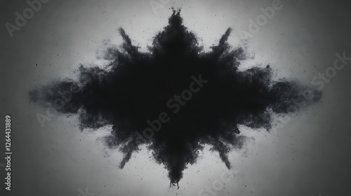 Wallpaper Mural Abstract Black Ink Explosion Symmetry Dark Art Composition Powerful Dramatic Intense Design Torontodigital.ca