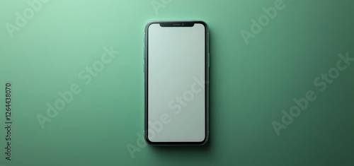 Smartphone Mockup: Modern Device on Green Background