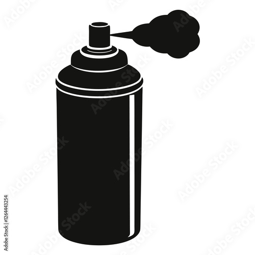 vector of a aerosol spray can with mist