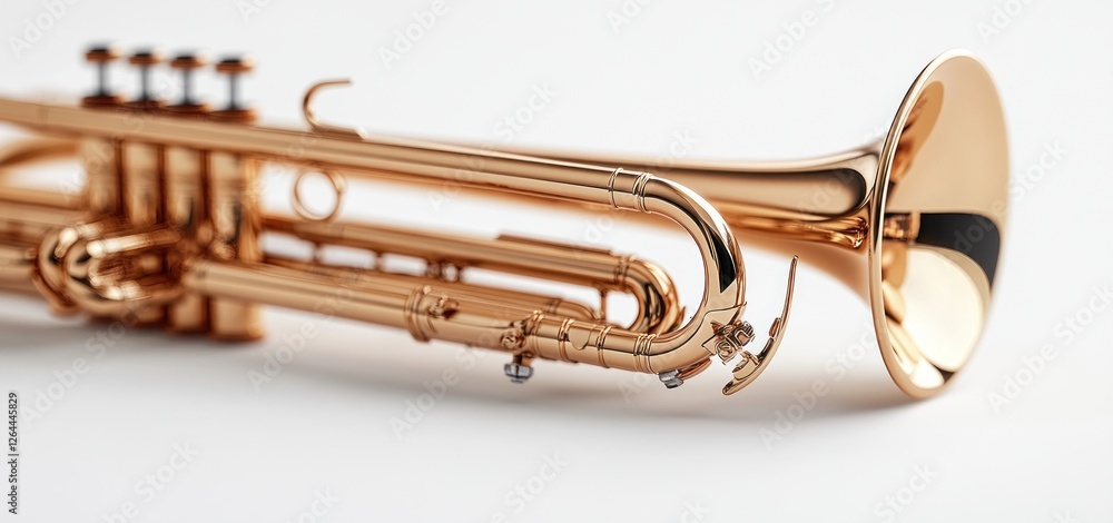 Obraz premium Rose Gold Trumpet: A Symphony of Elegance