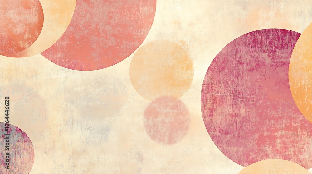 Abstract pastel circles on a textured background Abstract pastel circles on a textured background