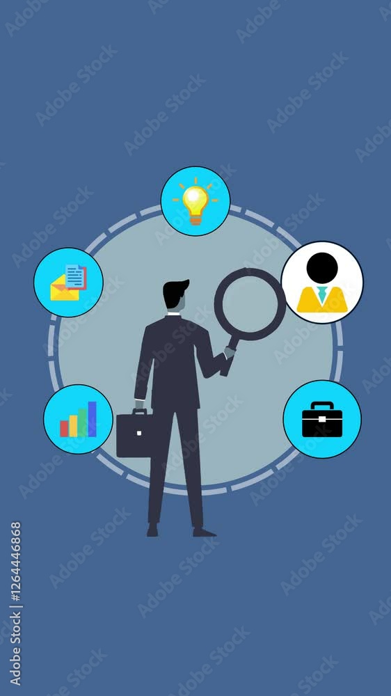 Seamless Workplace Efficiency, A Stunning 4K Animation of a 2D Business Character Showcasing Dynamic Productivity Seamless Workplace Efficiency, A Stunning 4K Animation of a 2D Business Character Showcasing Dynamic Productivity