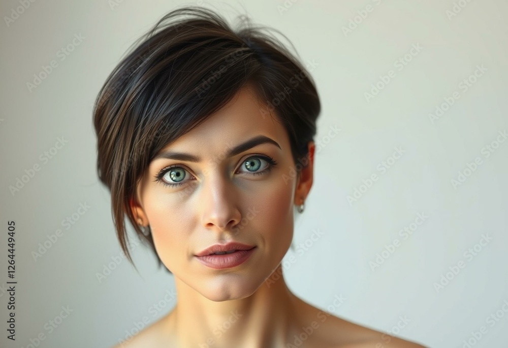 Fototapeta premium Photorealistic portrait of a woman with masculine features