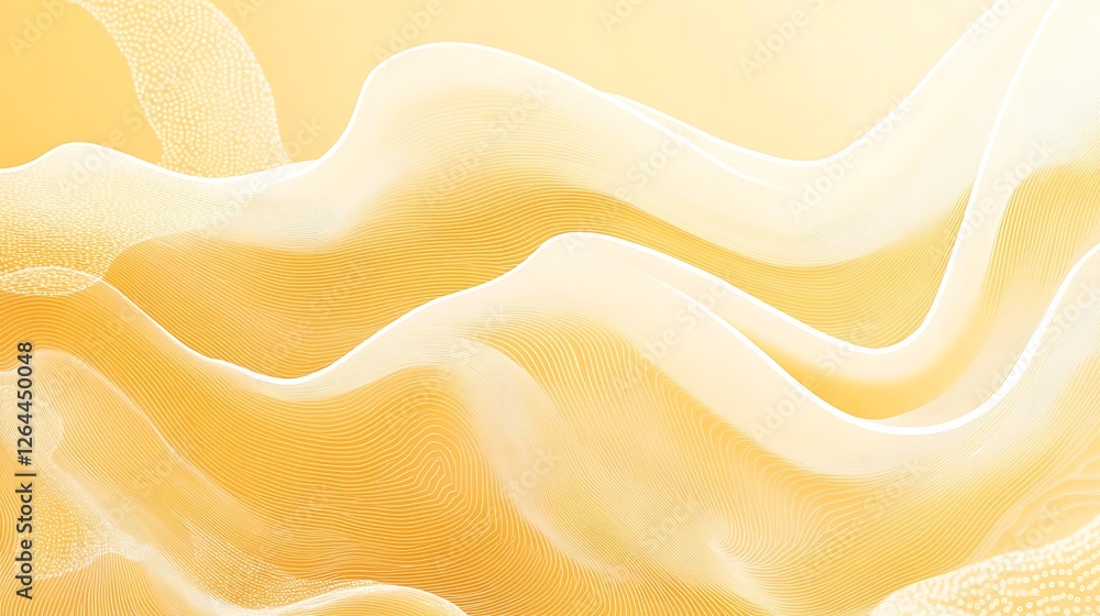 Obraz premium Abstract Golden Waves Flowing Lines Pattern Design