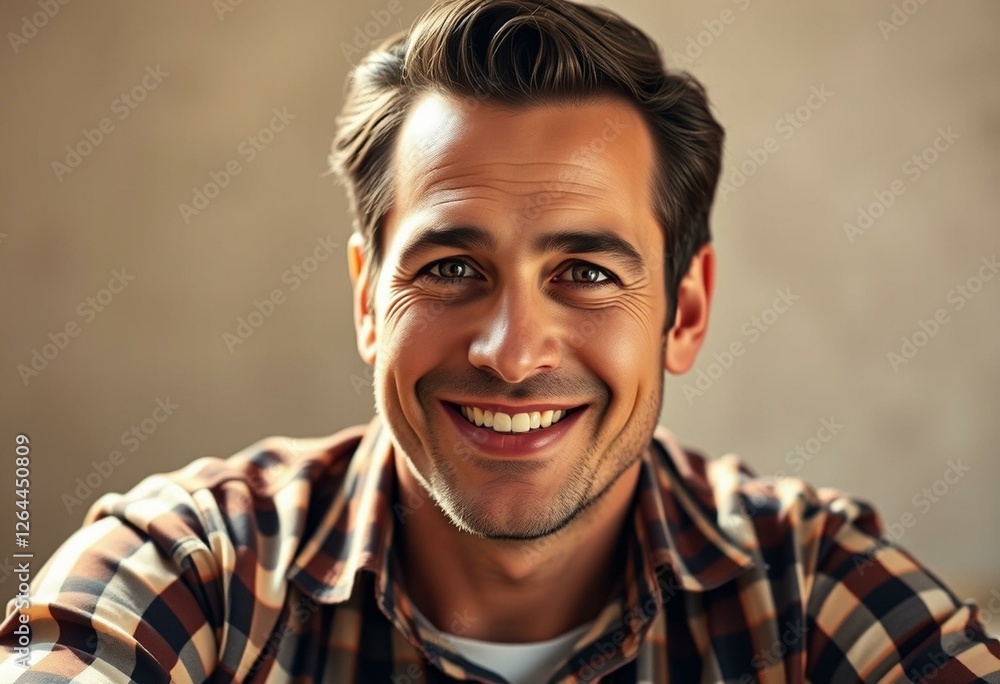 Retro-style man in natural light Retro-style man in natural light