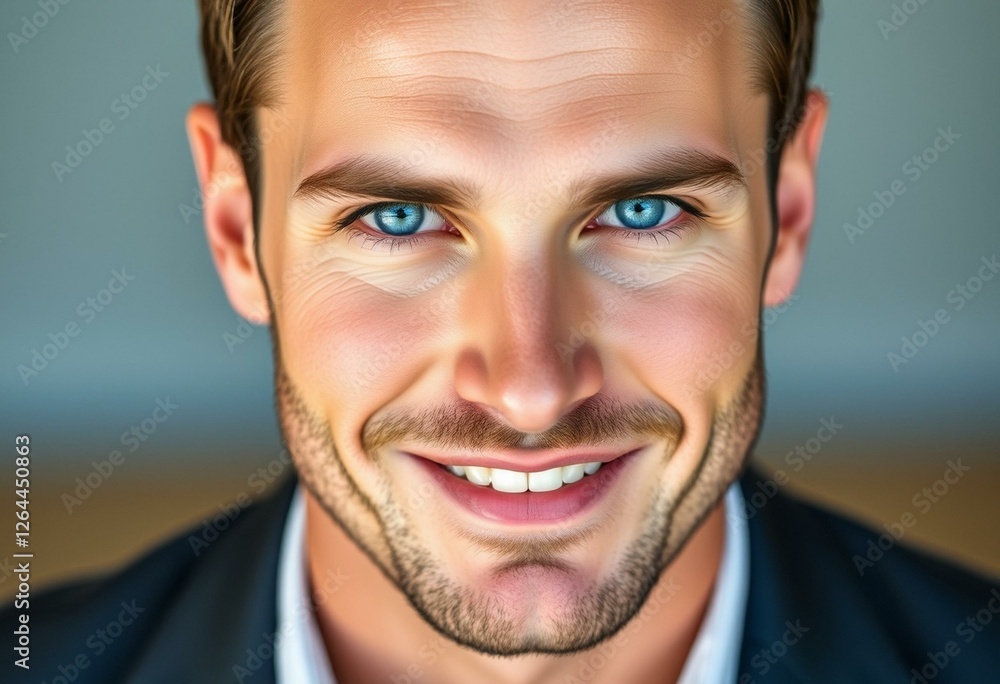 Glamorous man portrait with focus on face Glamorous man portrait with focus on face