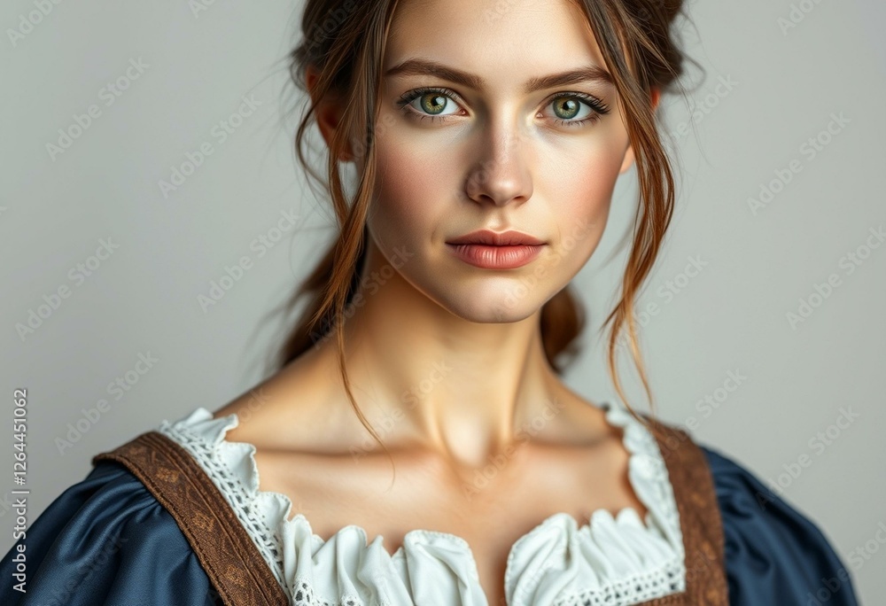 Serene medieval portrait of a female Serene medieval portrait of a female