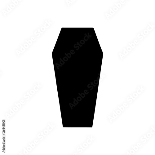 Black Coffin silhouette vector illustration on white background